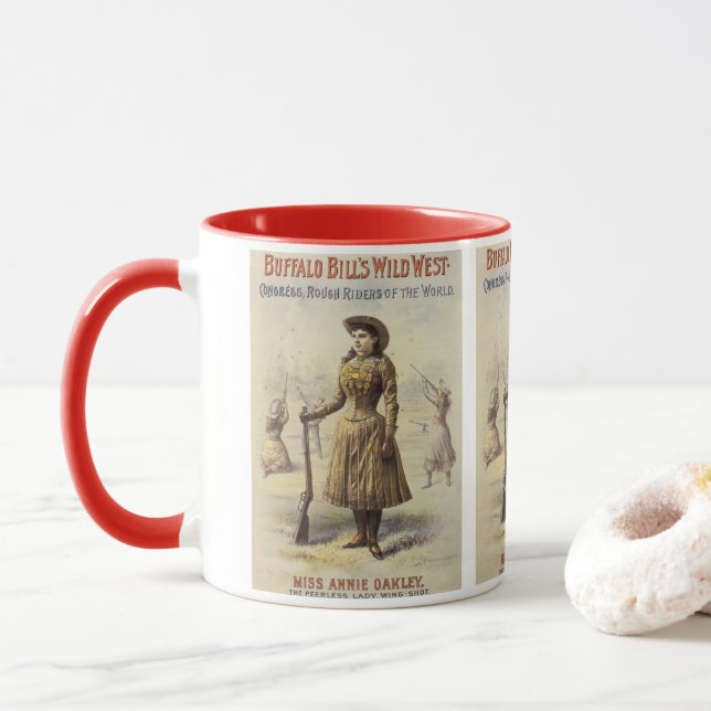 Caneca O Wild West Show de Buffalo Bill com Annie Oakley (Com Donut)