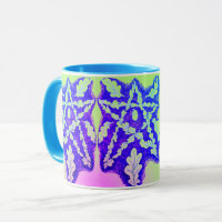 Oak Leaf Pentagram Bright Colorida
