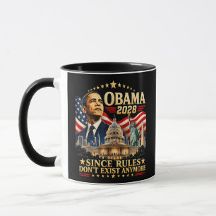 Caneca Obama 2028 Já que as Regras Não Existem Mais