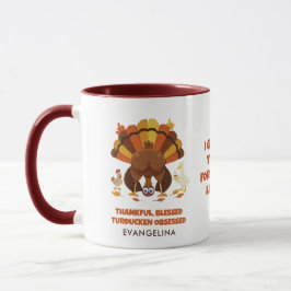 Caneca OBCECADO POR TURDUCKEN Friendsgiving de Ação de Gr