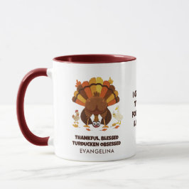 Caneca OBCECADO POR TURDUCKEN Funny Dia de Ação de Graças