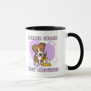 Caneca Obediência da reunião de Kawaii Brown border
