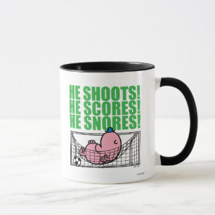 Caneca Objetivo do futebol do Sr. Preguiçoso Napping Um