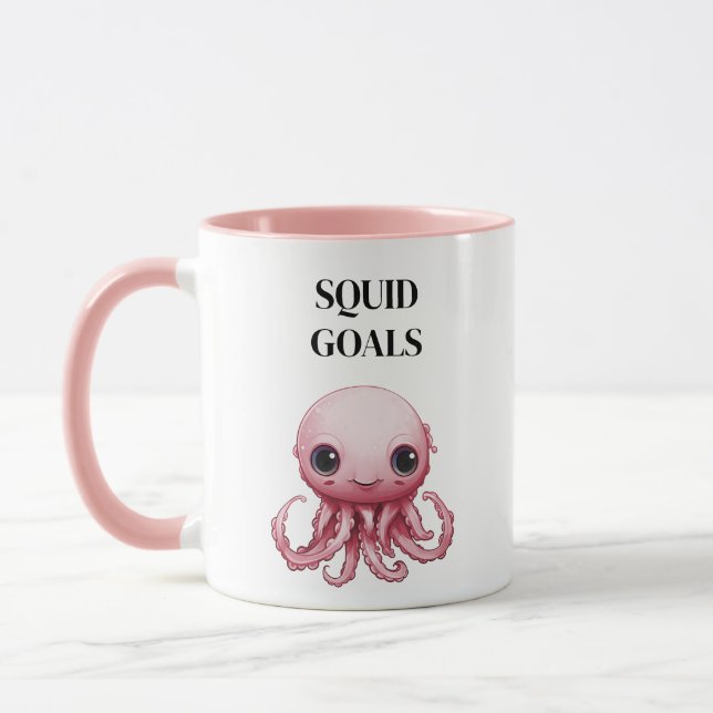 Caneca Objetivos de Lula Rosa Embaraçado Fofo (Esquerda)
