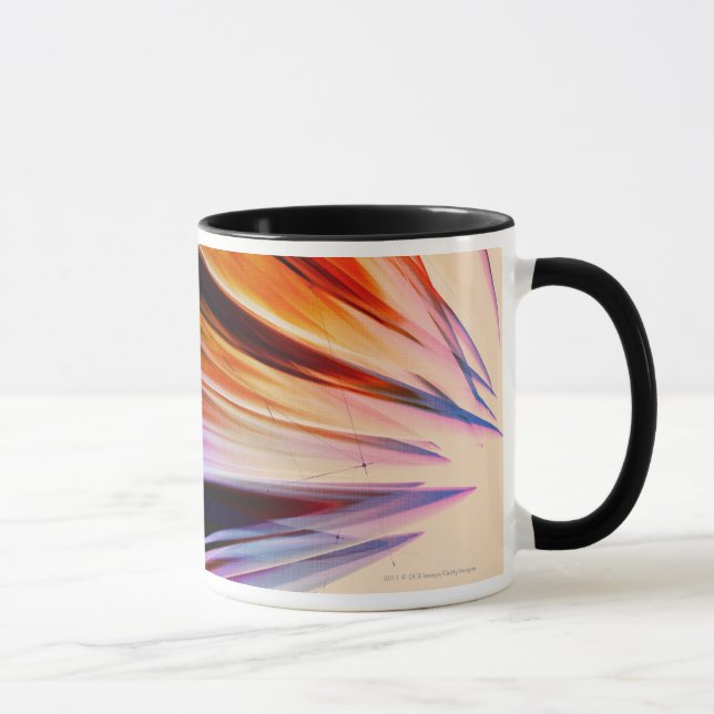 Caneca Objetos abstratos coloridos contra o branco (Direita)