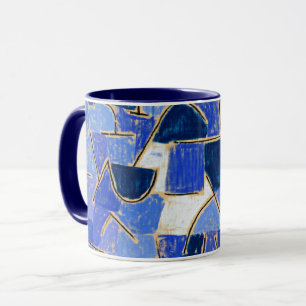 Caneca Obra de arte de Paul Klee, Noite Azul