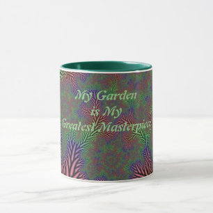 Caneca Obra-Prima de Jardim Abstrato