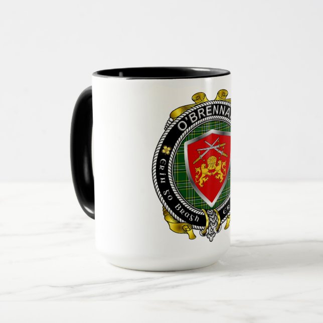 Caneca O'Brennan Irish Shield Crachá (Frente Esquerda)