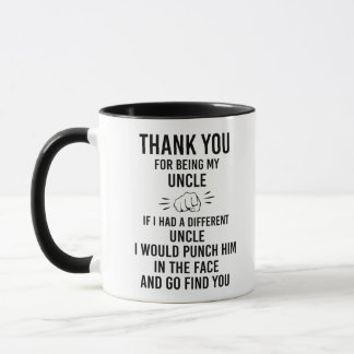 Caneca Obrigado por ser meu tio Engraçado Café