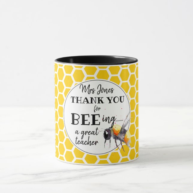 Caneca obrigado-te por seres um presente de professor exc (Centro)