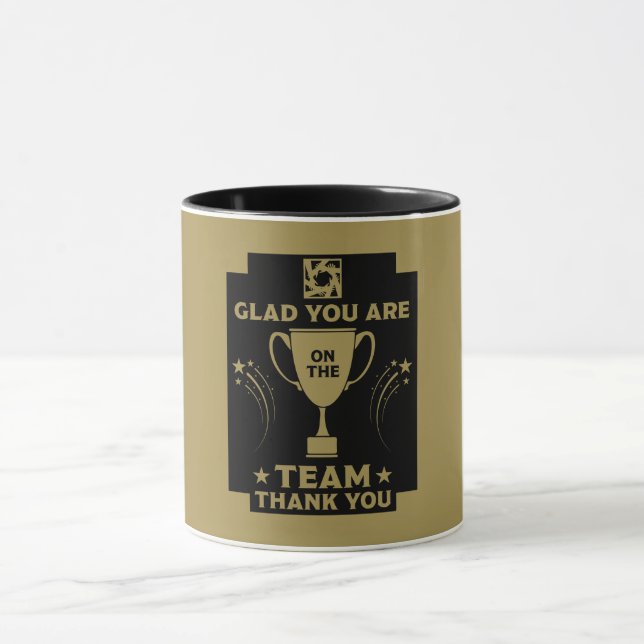 Caneca Obrigados da equipe corporativa (Centro)