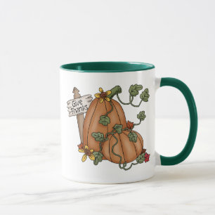 Caneca Obrigados de Ação de Graças Pumpkins