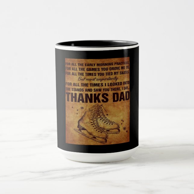 Caneca Obrigados pais skates de gelo (Centro)