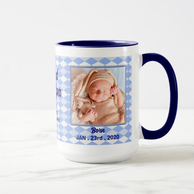 Caneca OBSOLETO: Foto nova orgulhosa do bebê do vovô (Direita)