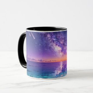 Caneca Oceano Via Láctea | Cerâmica Paisagem Marít