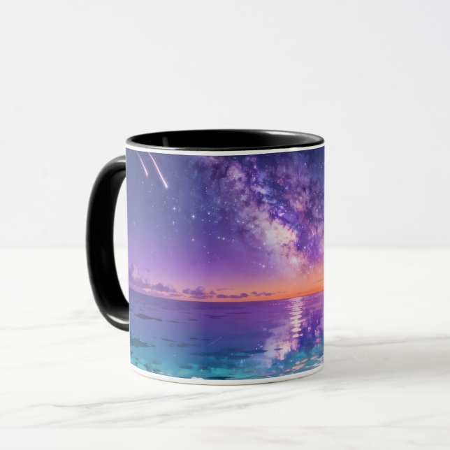 Caneca Oceano Via Láctea | Cerâmica Paisagem Marít (Frente Esquerda)