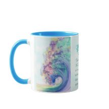 Oceano Wave Watercolor por Miranda Custom Text Blu