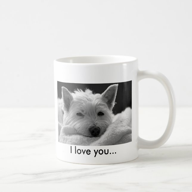 Caneca ocidental bonito do cão de Terrier das (Direita)