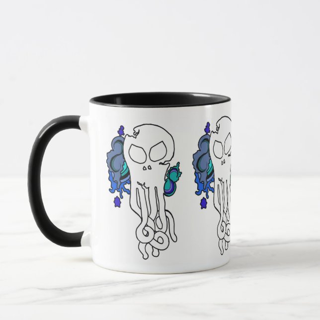 Caneca Octo Azul crânio (Esquerda)