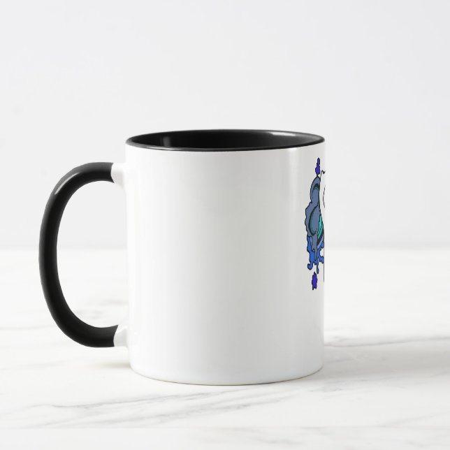 Caneca Octo crânio azul (Esquerda)