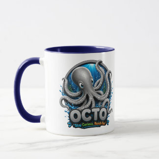 Caneca Octo Polvo – Continue Curioso. Alcançar Longe.