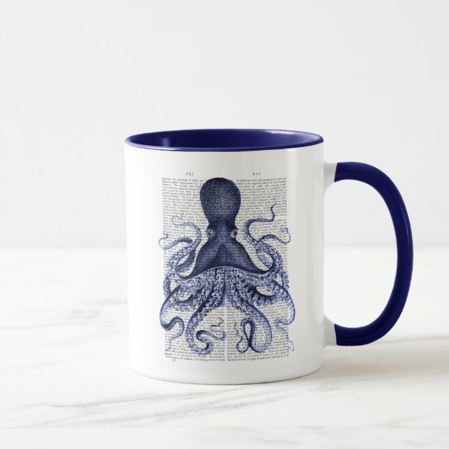 Caneca Octopus azul (Direita)