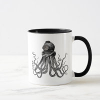 Octopus e Capacete de Mergulho