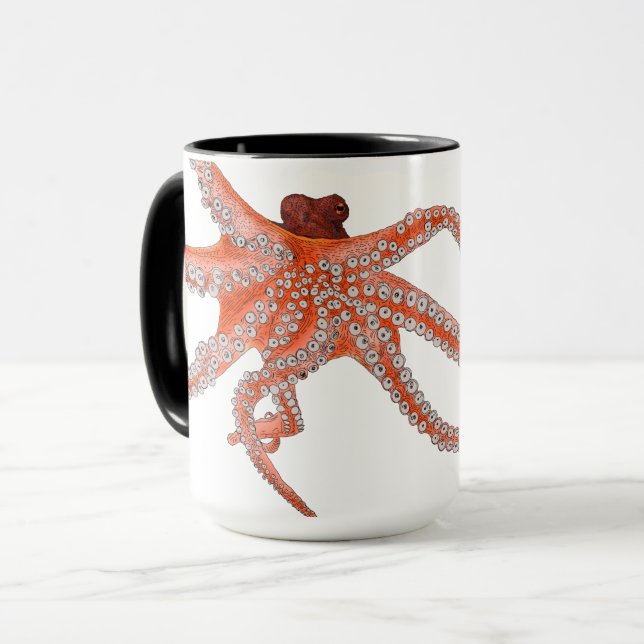 Caneca Octopus Hugs (Frente Esquerda)