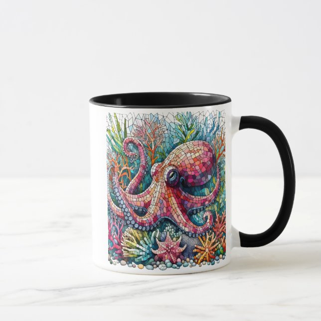 Caneca Octopus ritmado emperrando em tambores (Direita)