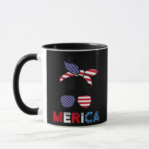 Caneca Óculos de Sol Merica de 4 de Julho Vida de Mãe Ele