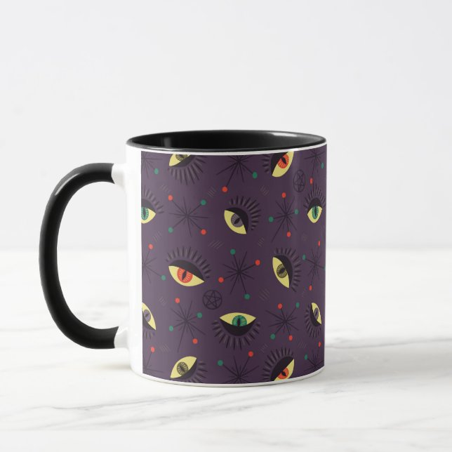 Caneca Oculto do Padrão Roxo de Testemunhas de Olhos góti (Esquerda)