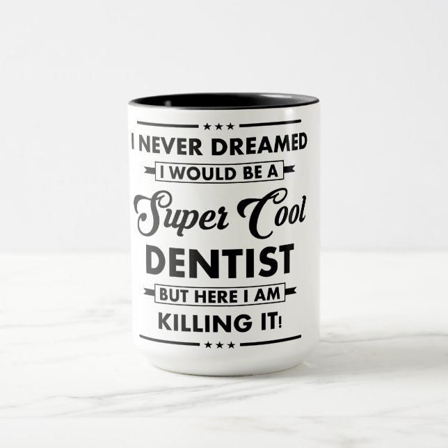 Caneca Ocupação/Profissão Engraçada Dentista Super Legal (Centro)
