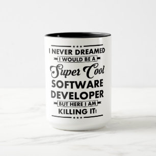Caneca Ocupação/Profissão Engraçada Desenvolvedor Super L