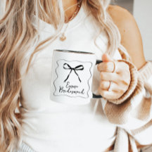 Oferta Personalizada Bridesmaid Mug de Fita de Fit