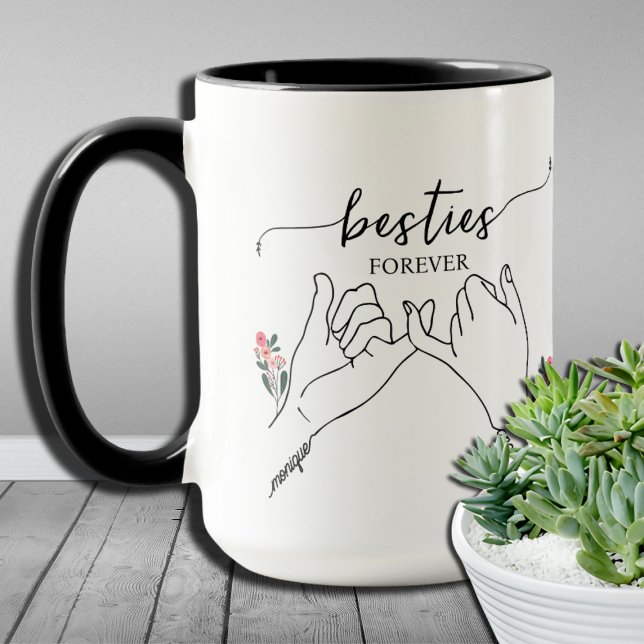Caneca Oferta Personalizada De Flor De Promessa Pinky Par (Criador carregado)