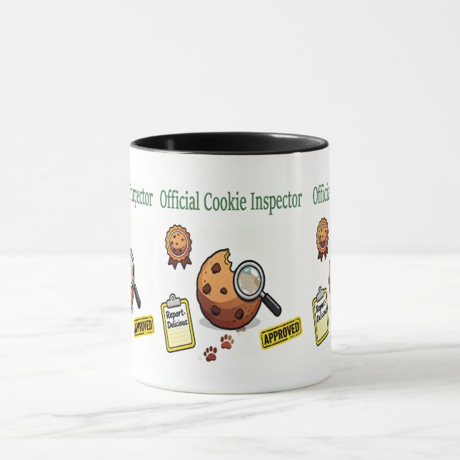 Caneca Official Cookie Inspector Mug – Funny Coffee Cup  (Centro)