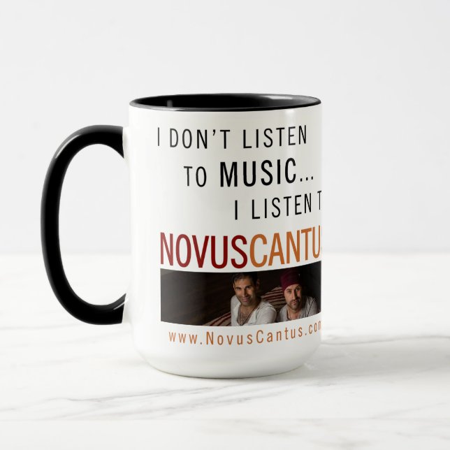 Caneca oficial de Novus Cantus (grandes 15oz!) (Esquerda)