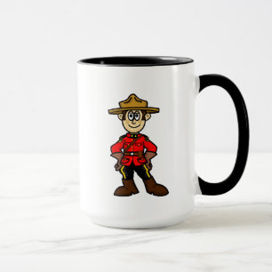 Caneca Oficial de Polícia Montado Real Canadiano Name Mu