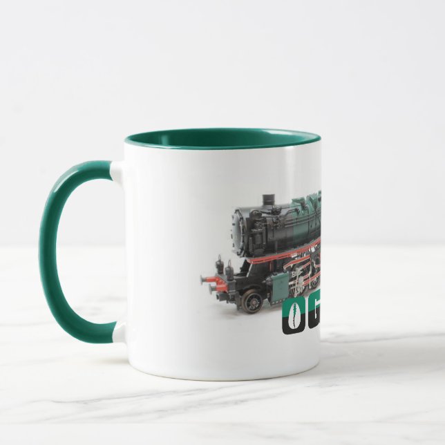 Caneca Oggun mug TwoTone com trem (Esquerda)