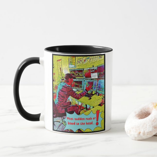 Caneca 'Oh, AQUELA Zona' Comerciante Dois Tone Mug (Com Donut)