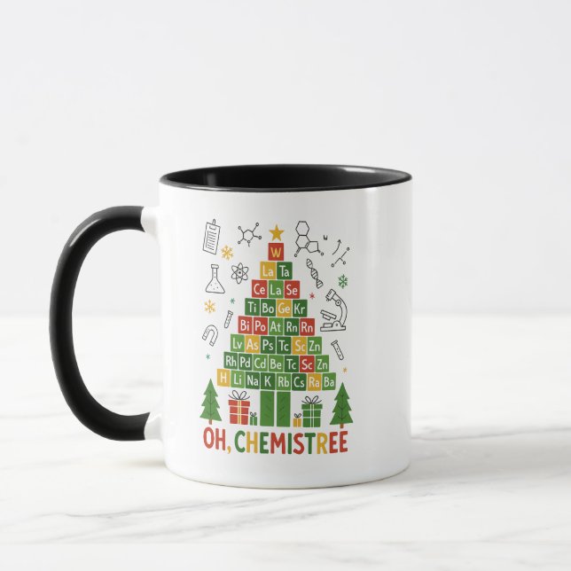 Caneca Oh Chemistree Natal – Festa Divertida de Química d (Esquerda)