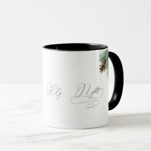 Caneca Oh Santa Noite Pine Cone e Bough Christmas