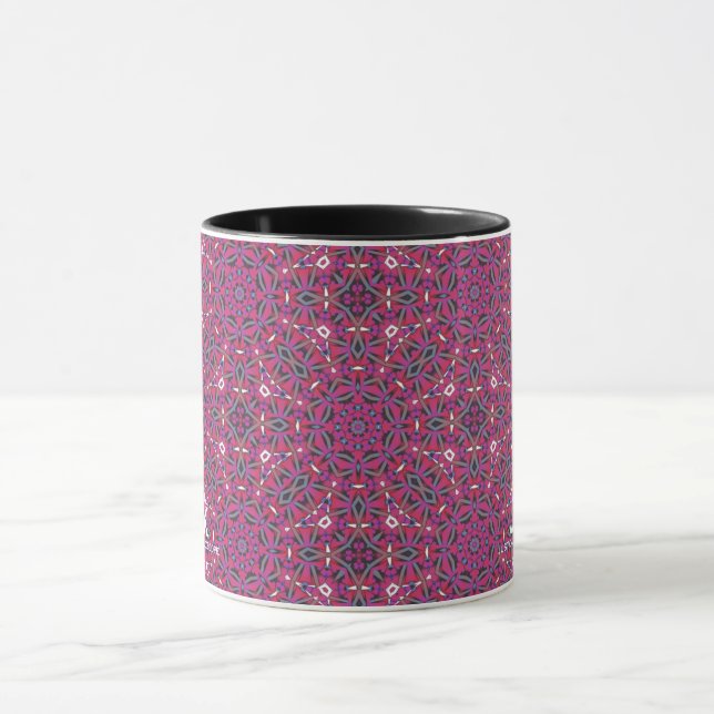 Caneca Oitava arte caleidoscópio do volume nove (Centro)