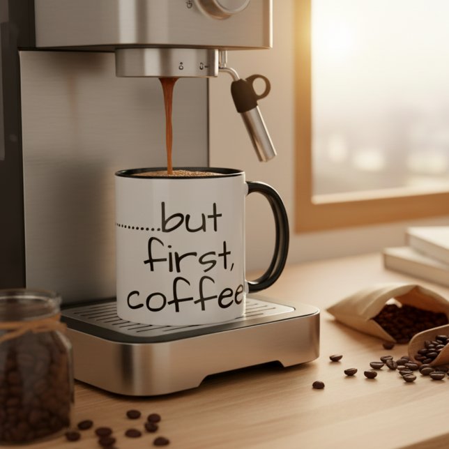 Caneca OK, Mas Primeira Coffee Mug | Engraçado Para Traba (OK... but first coffee mug1 Great gift for a coffee lover.)