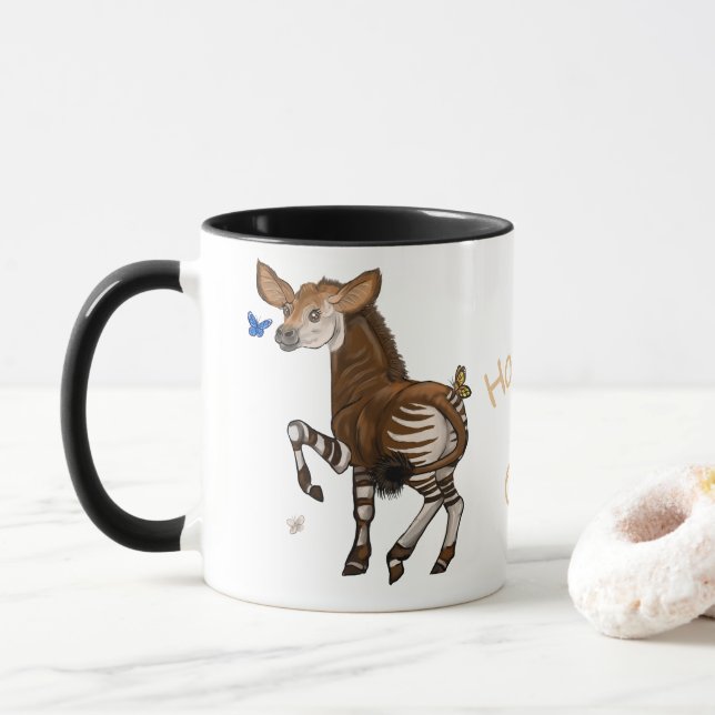Caneca Okapi feliz! (Com Donut)