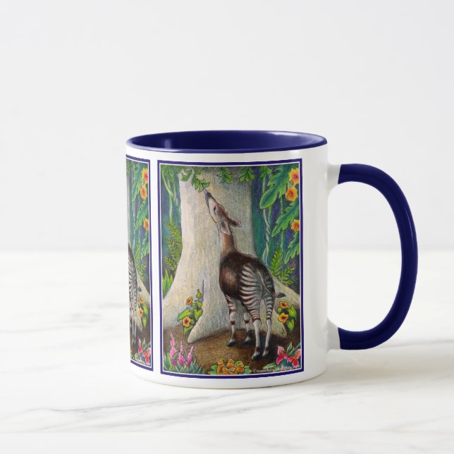 Caneca Okapi na floresta húmida (Direita)
