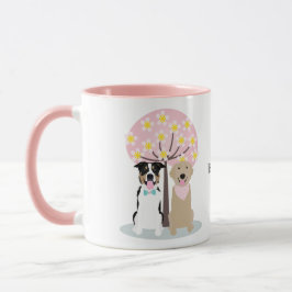 Caneca Olá, Cães Primavera, por Cherry Blossom Tree