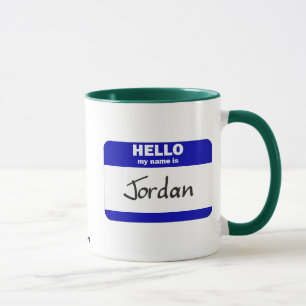 Caneca Olá! meu nome é Jordão (azul)