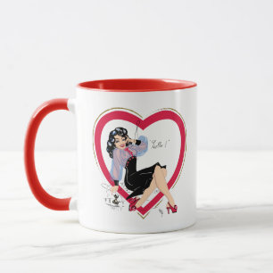 Caneca Olá Namorados Pin-Up Girl