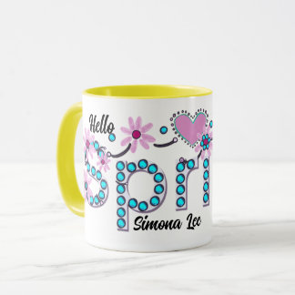 Caneca Olá, presente personalizado de Primavera